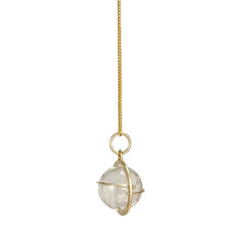 Load image into Gallery viewer, Captured Rutilated Quartz Orb Necklace