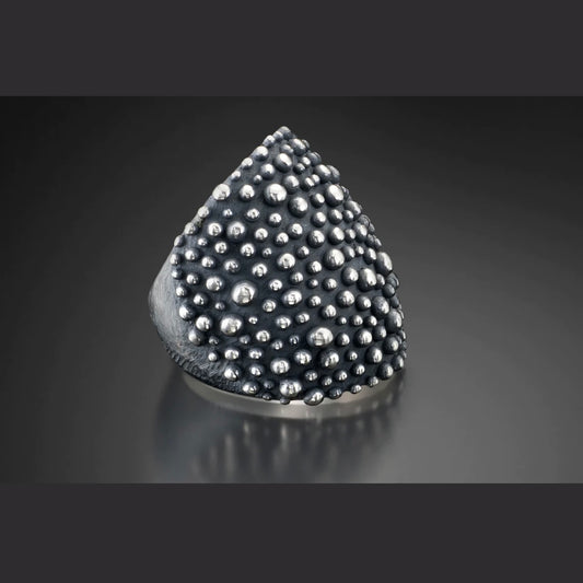 Bumpy Wide Domed Armor Ring