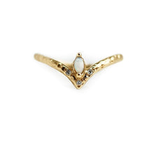 Load image into Gallery viewer, Marquise Opal and Diamond Ring