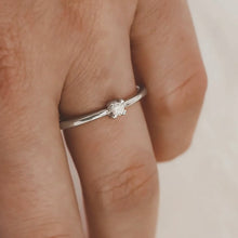 Load image into Gallery viewer, Sterling Silver Diamond Promise Ring