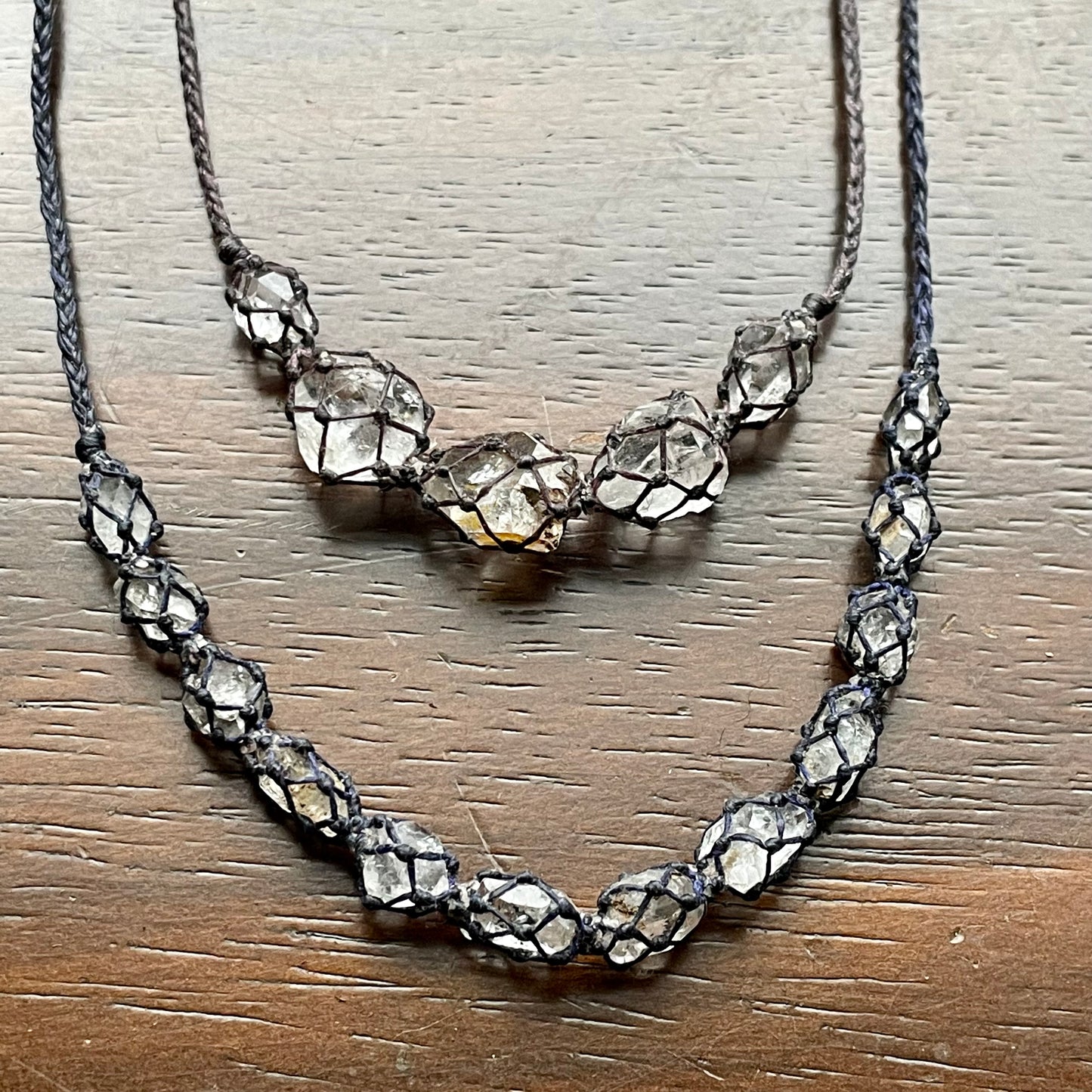 Netted Herkimer Diamond Necklace