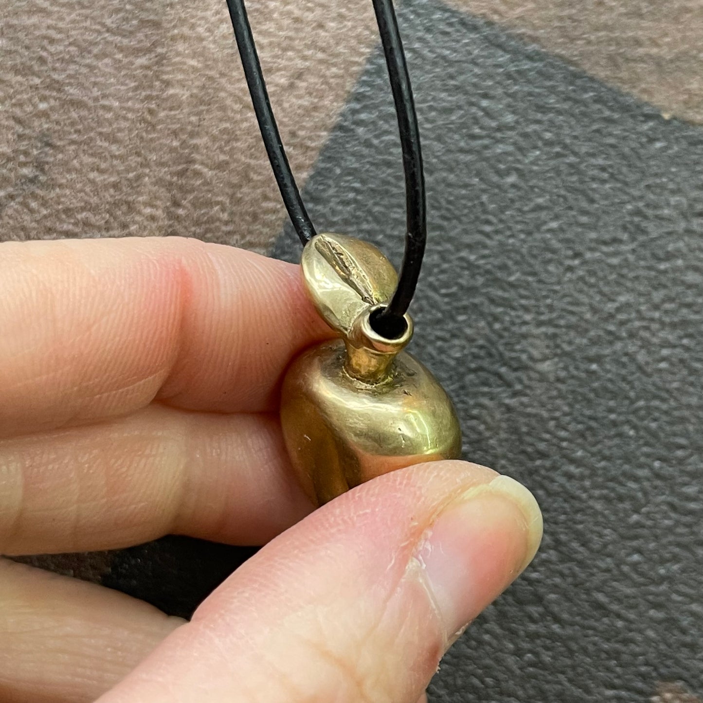 Brass Apple Pendant Necklace