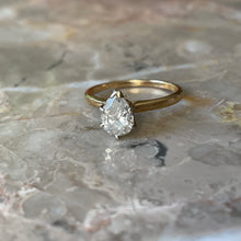 Load image into Gallery viewer, Pear Shaped Solitaire Diamond Ring