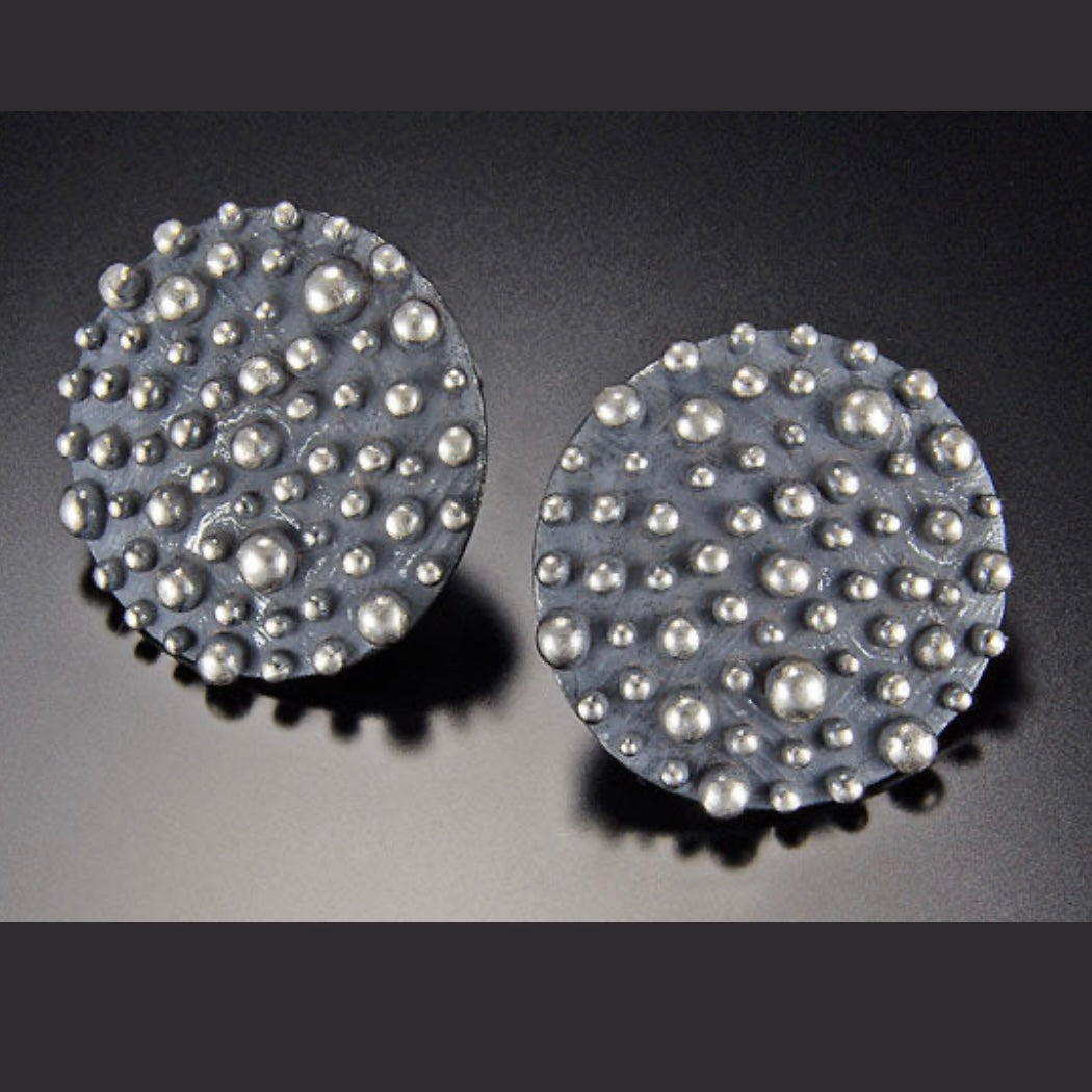 Bumpy Small Shield Earring