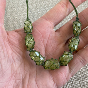 Netted Green Apatites Necklace