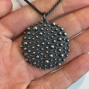 Bumpy Shield Pendant Necklace