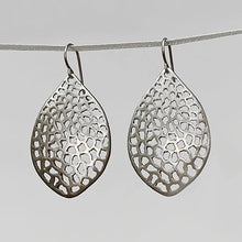 Load image into Gallery viewer, Large Lacy Leaf Earrings
