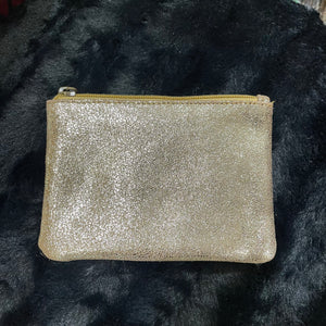 Metallic Leather Coin Purse Pouch
