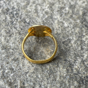 21K Engraved Ring
