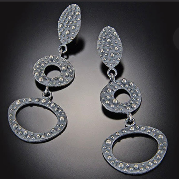 Bumpy Three Tier Earrings