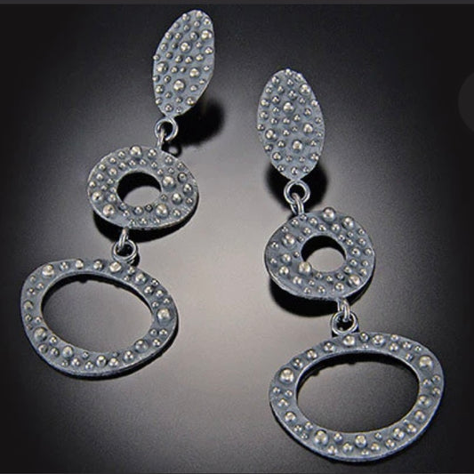Bumpy Three Tier Earrings