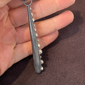 Long Weight Facet Edge Pendant