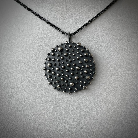 Bumpy Shield Pendant Necklace