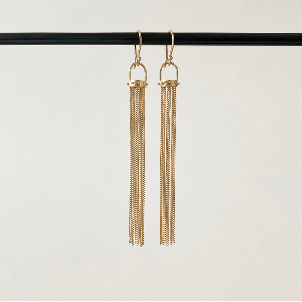 Golden Tassel Earrings