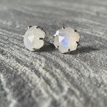 Load image into Gallery viewer, Rainbow Moonstone Hexy Studs