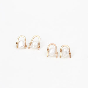Pearl Staple Studs