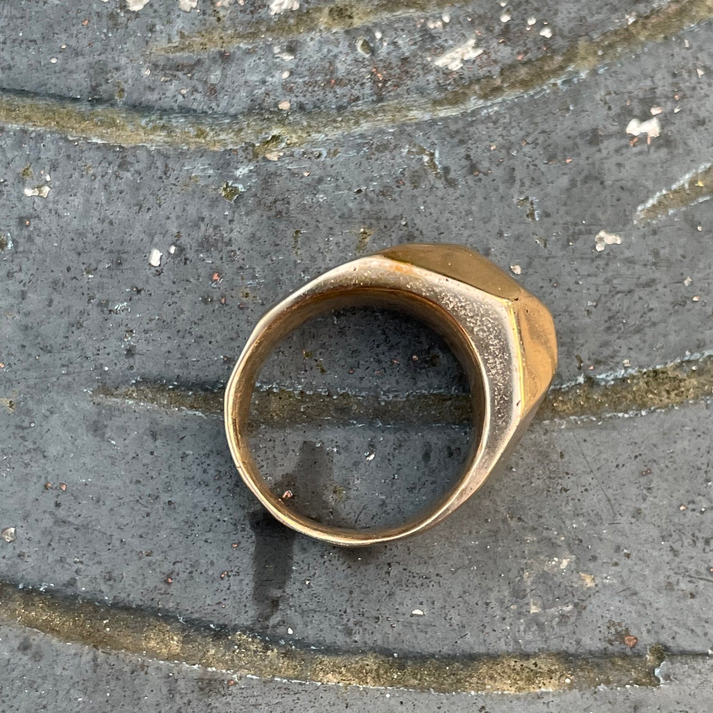 Faceted Bronze ring