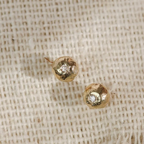 Diamond Pebble Studs