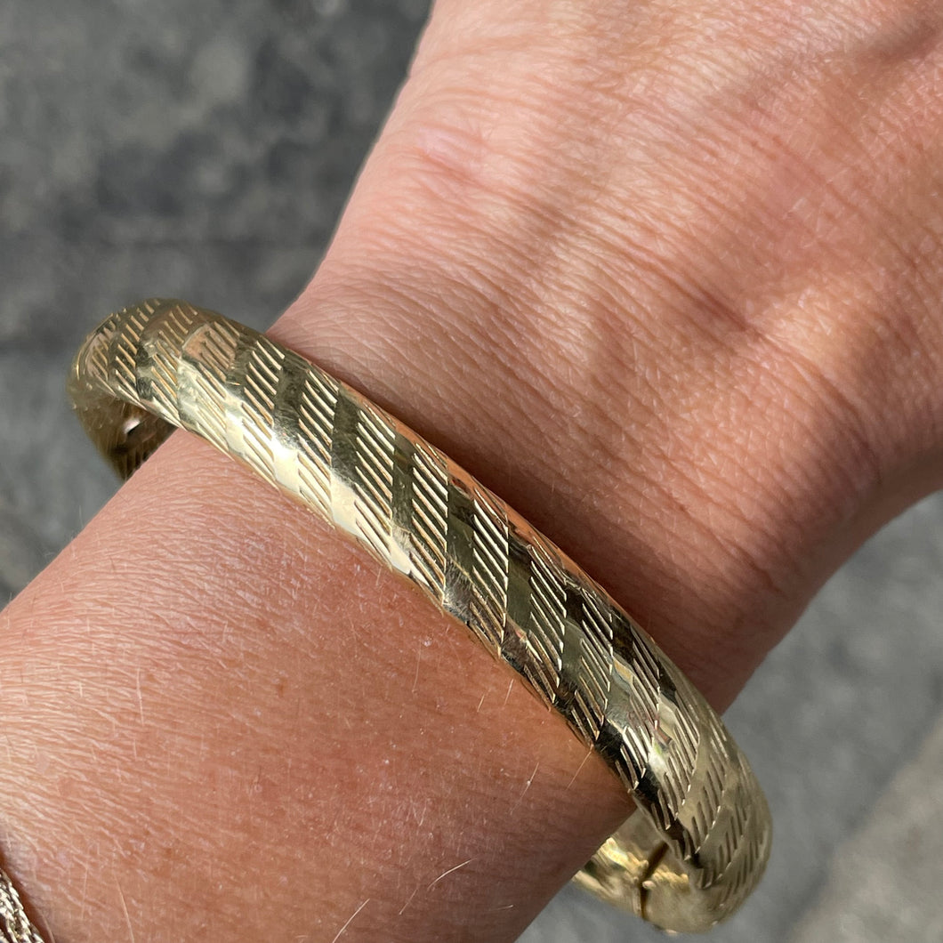 Engraved Bangle Bracelet