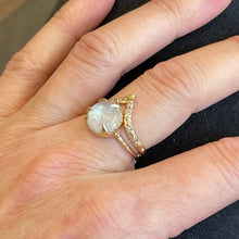 Load image into Gallery viewer, “Mystical Solitaire” moonstone and yellow gold