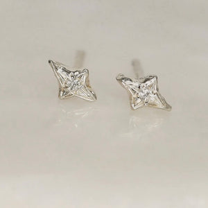 North Star Stud Earrings-Sterling