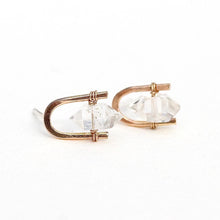Load image into Gallery viewer, Herkimer Diamond Staple Studs