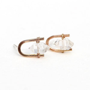 Herkimer Diamond Staple Studs