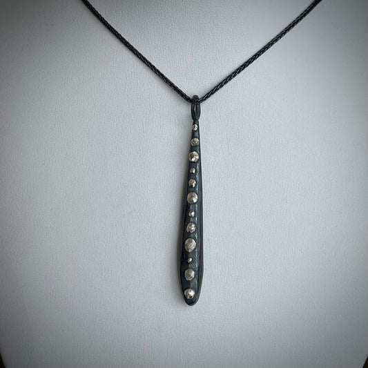 Long Weight Facet Edge Pendant
