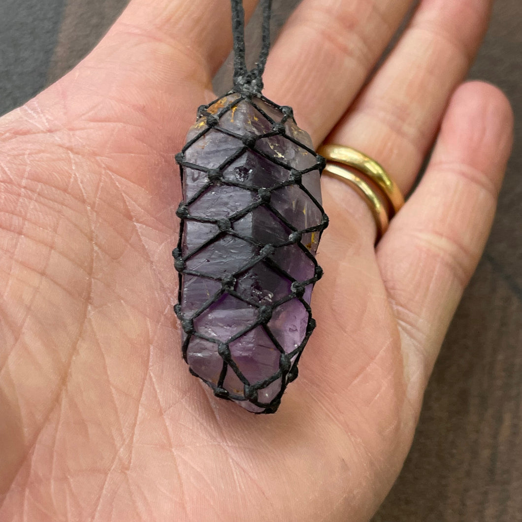 Netted Amethyst Necklace