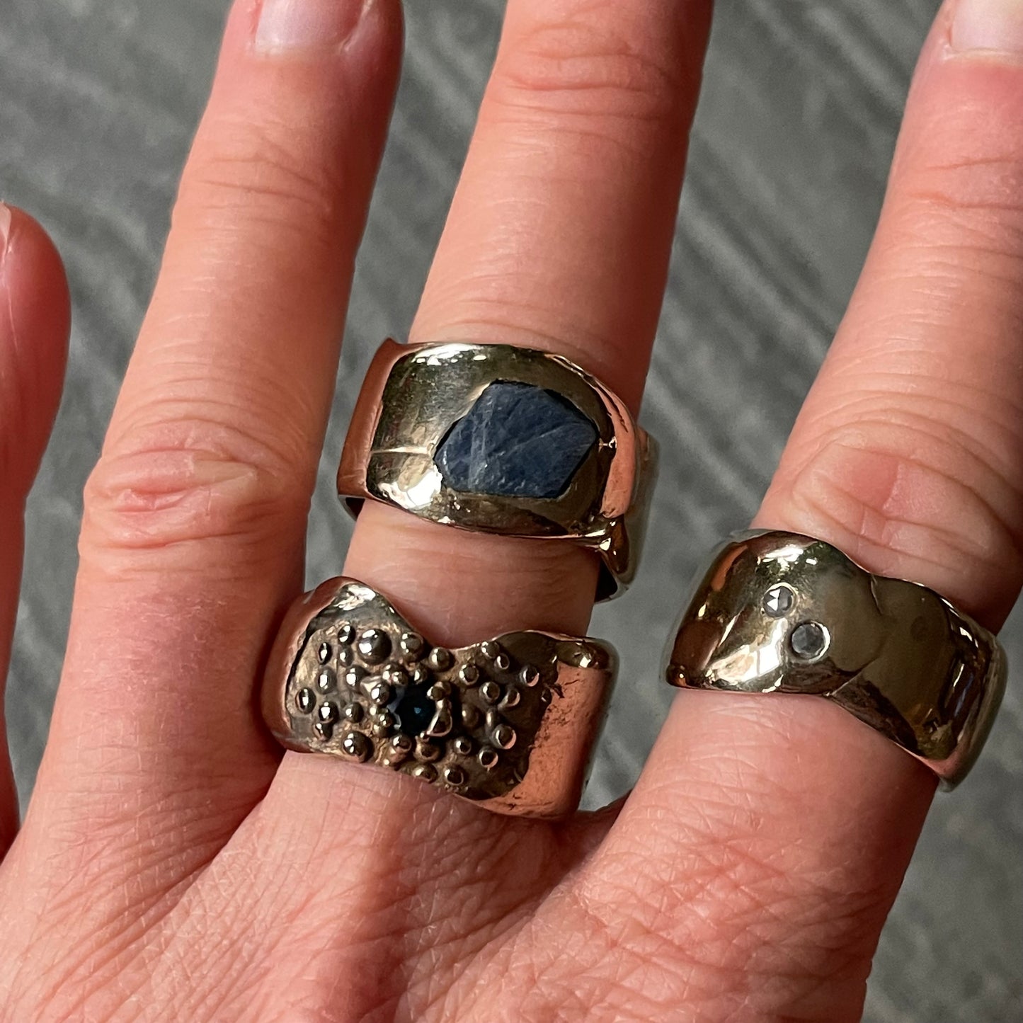 Bronze and Sapphire Ring