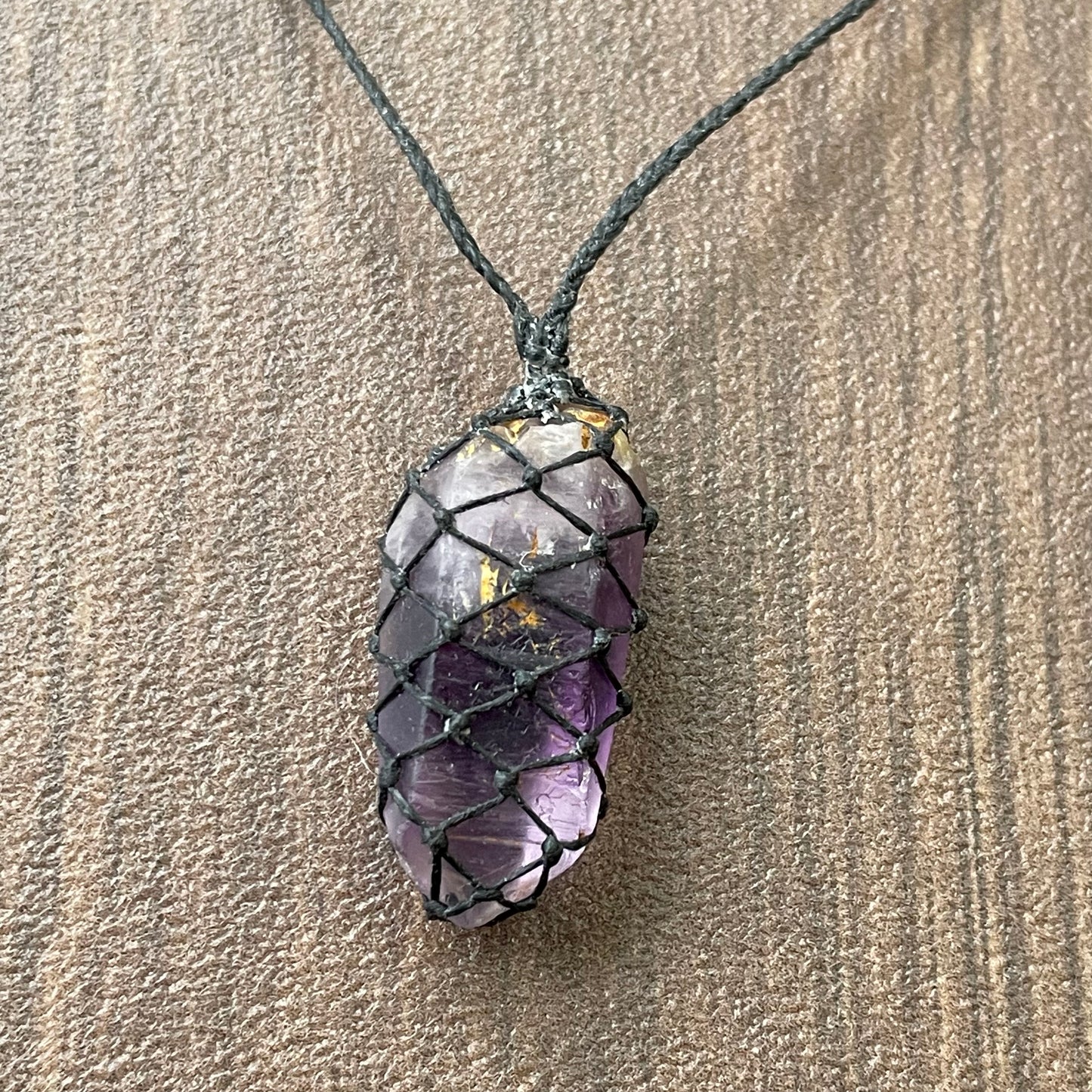 Netted Amethyst Necklace