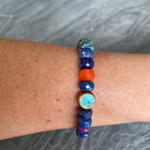 Load image into Gallery viewer, Faceted Lapis Beaded Bracelet