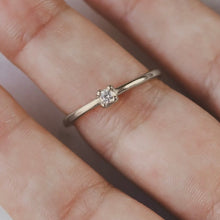 Load image into Gallery viewer, Sterling Silver Diamond Promise Ring