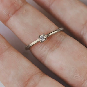 Sterling Silver Diamond Promise Ring