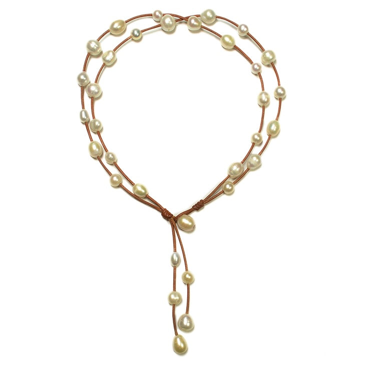 "Music" Two Strand Freshwater Pearl Necklace