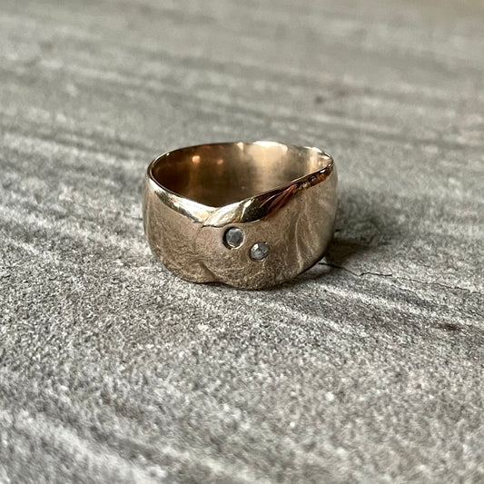 Bronze and Diamonds Ring