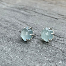 Load image into Gallery viewer, Aquamarine Hexy Studs