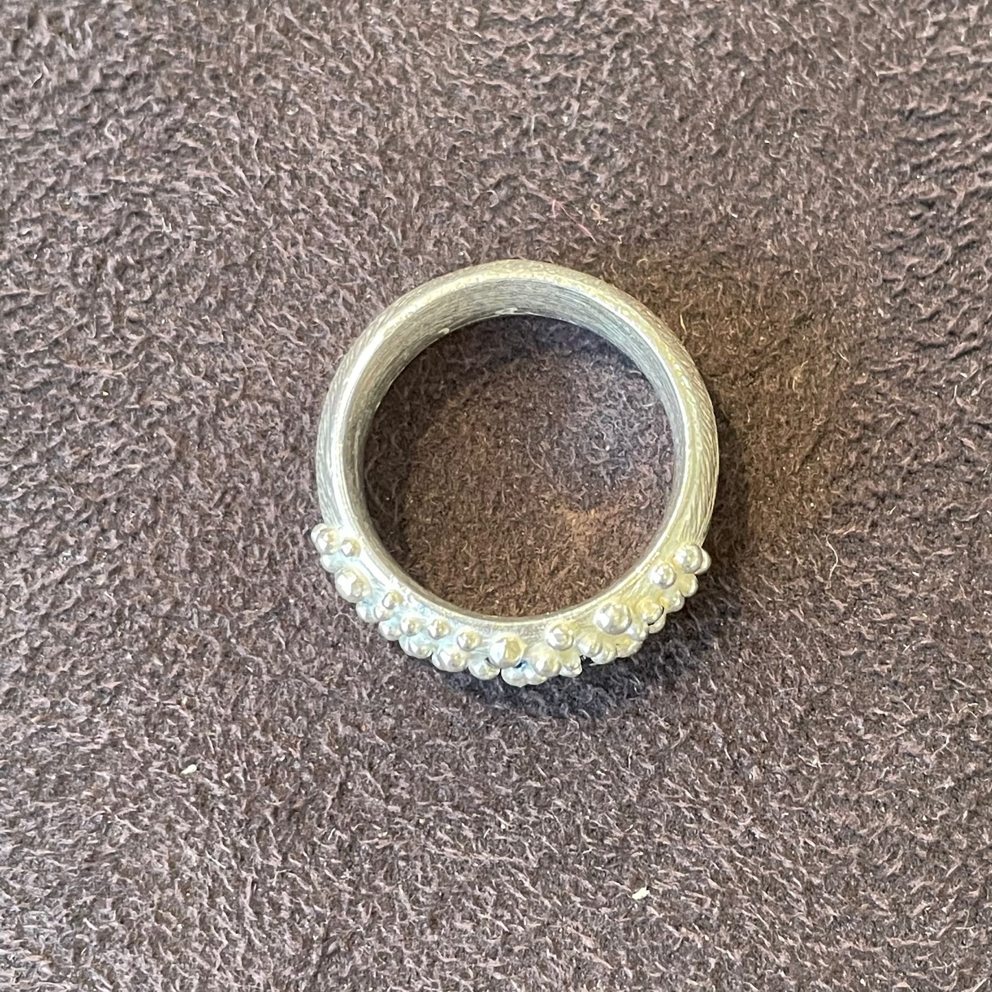 Bumpy Sapphire Cluster Ring