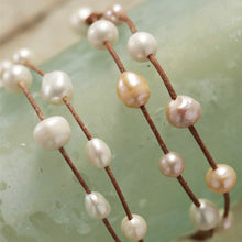 Load image into Gallery viewer, &quot;Music&quot; two strand Freshwater Pearl Bracelet