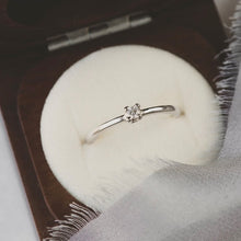 Load image into Gallery viewer, Sterling Silver Diamond Promise Ring