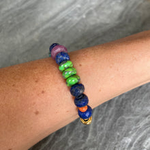 Load image into Gallery viewer, Faceted Lapis Beaded Bracelet