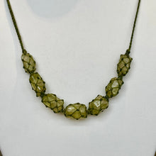 Load image into Gallery viewer, Netted Green Apatites Necklace