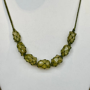 Netted Green Apatites Necklace