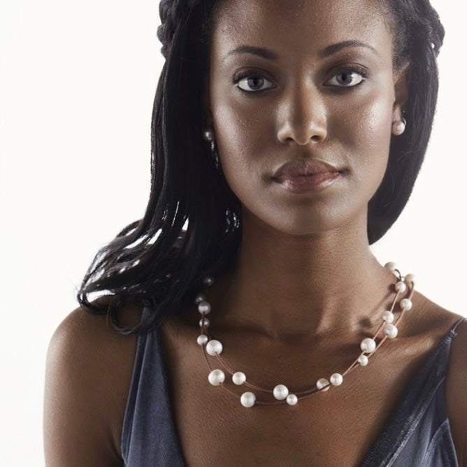 "Music" Two Strand Freshwater Pearl Necklace