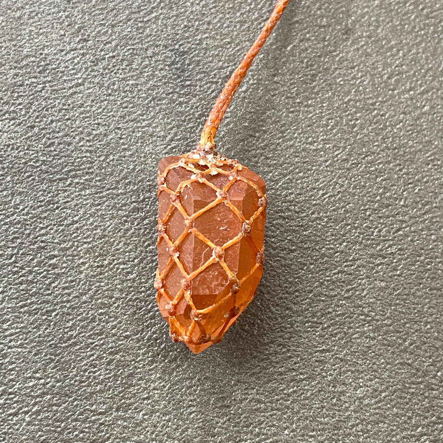 Netted Raw Citrine Necklace