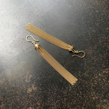 Load image into Gallery viewer, Golden Tassel Earrings