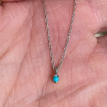Load image into Gallery viewer, Dainty Turquoise Pendant on Sterling Chain