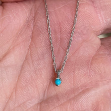 Load image into Gallery viewer, Dainty Turquoise Pendant on Sterling Chain