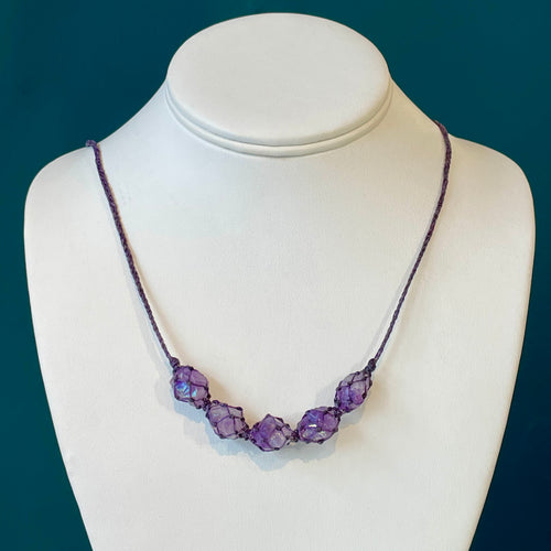 Netted Amethysts Necklace