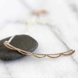 Scalloped Bar Necklace